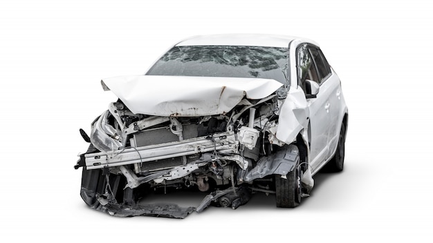 Carcass of crashed car, Car insurance