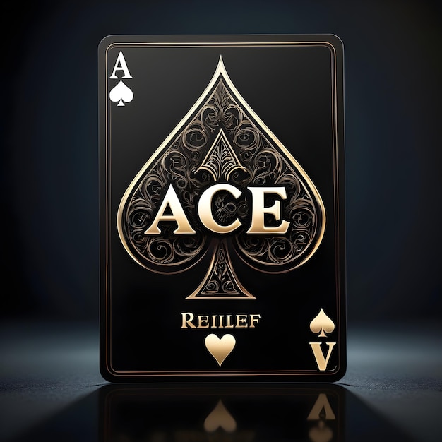 Photo card ace of spades