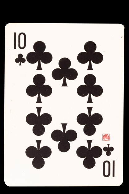 Photo card gambling 10 club isolated on white background