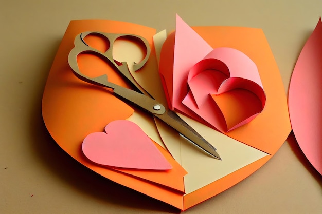 Foto carta origami di san valentino fatti in casa