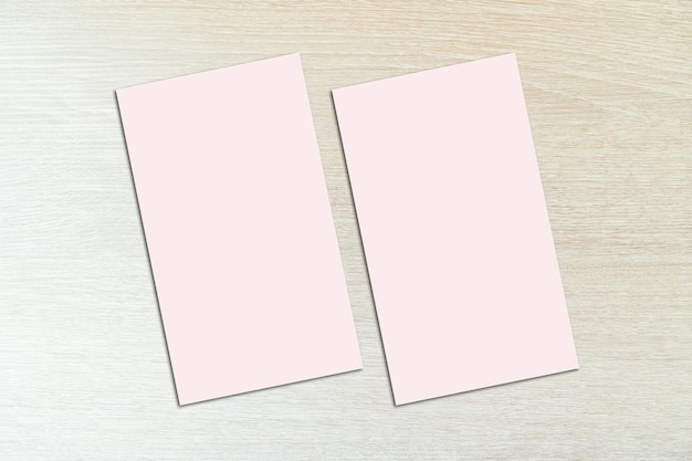 Photo card mockup blank card picture empty white card picture