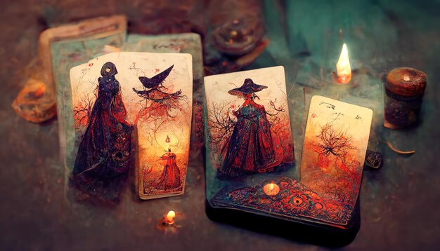 Card readingMysterious atmosphere