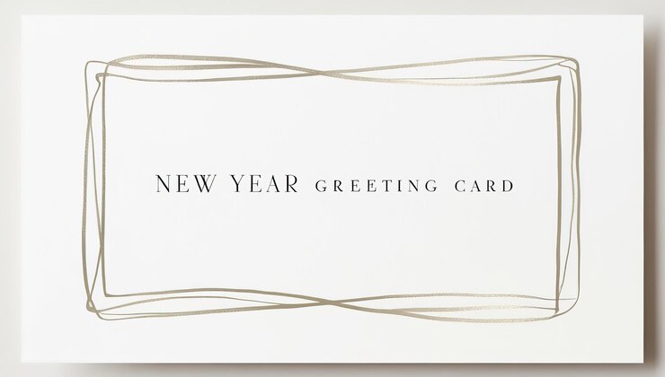 a card that says new year greeting card