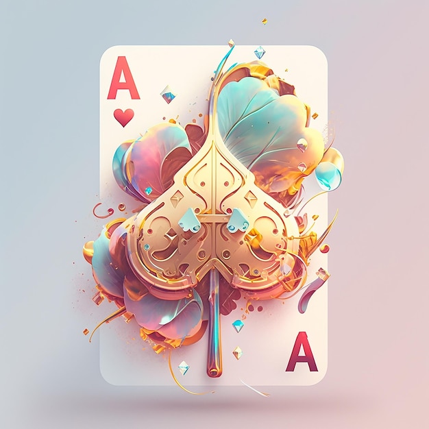 A card with a ace of spades on it