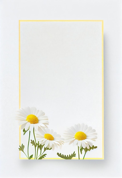 Photo a card with daisies on it that says 