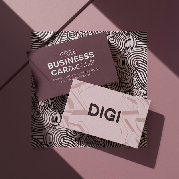 a card with the word business card on it