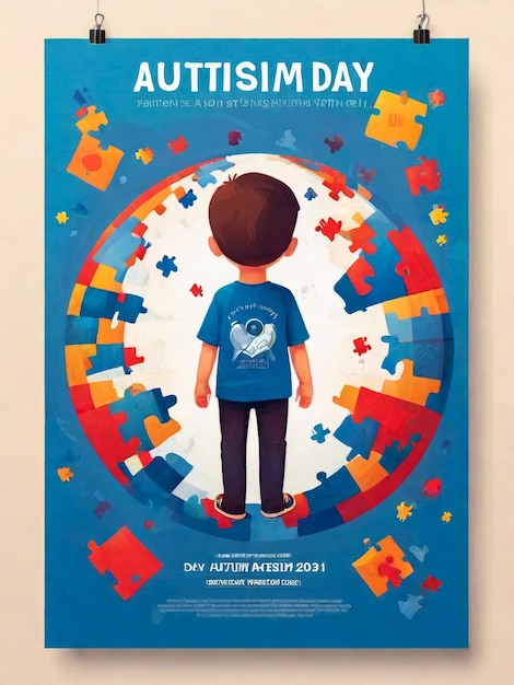Foto cartella per la giornata mondiale di sensibilizzazione sull'autismo