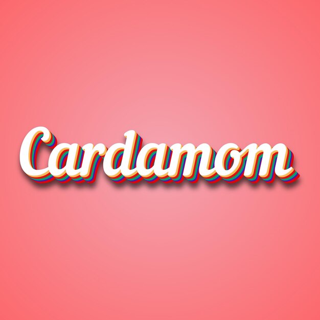 Cardamom tekst effect foto afbeelding cool