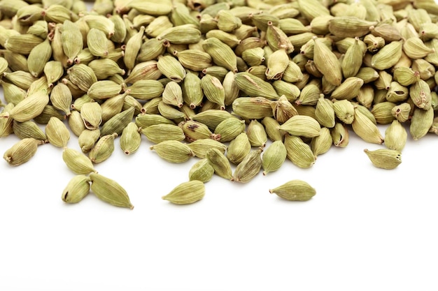 cardamom on white background