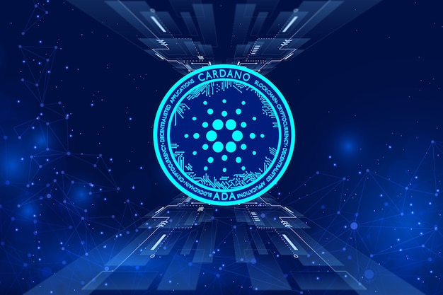 Cardano blockchain platform concept