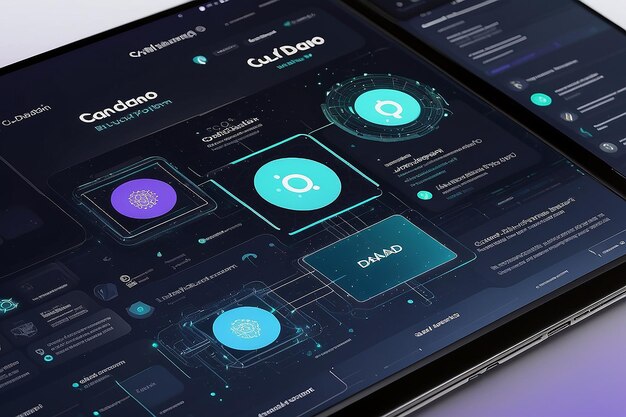 Cardano blockchain platform concept