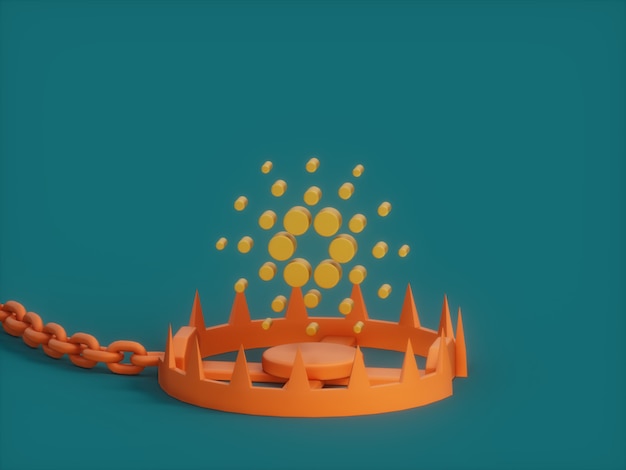Кардано Мина Ловушка Опасность Криптовалюты 3D Иллюстрация Визуализации