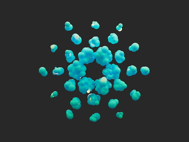 Cardano Crypto Abstract Cloner SphereCircle3Dイラストレーションコンセプト