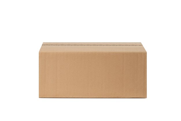 Cardboard box for delivery parcels Isolated on white background