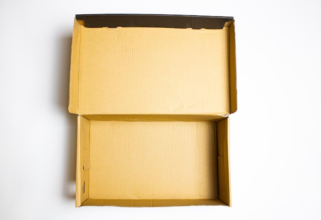 Cardboard box Empty open cardboard box packaging