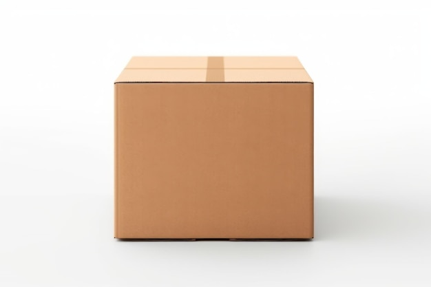 картонная коробка изолирована на белом фоне