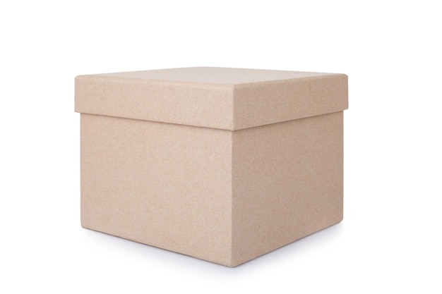 Cardboard box isolated on a white background