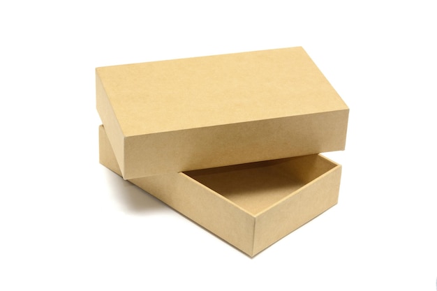 Cardboard box isolated on white background