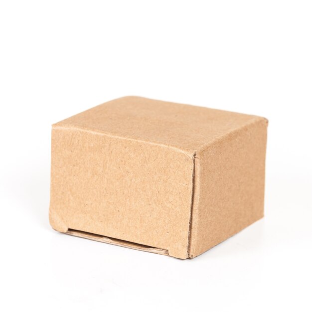 Cardboard box , isolated on a white background.