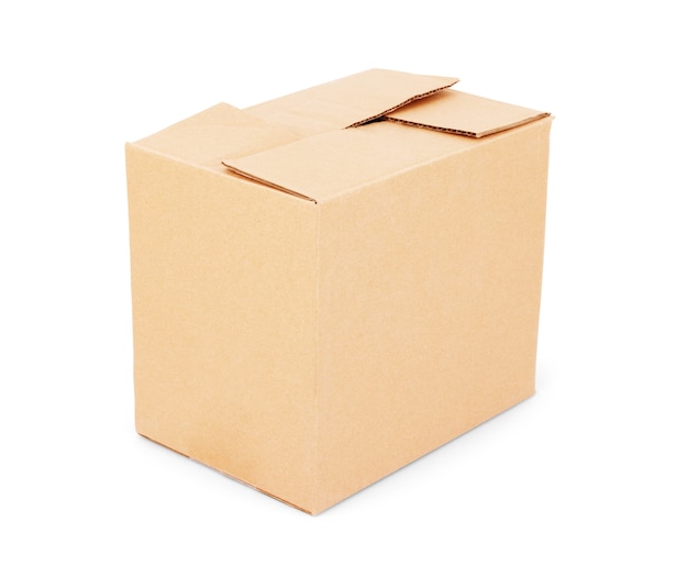 Cardboard box isolated on white