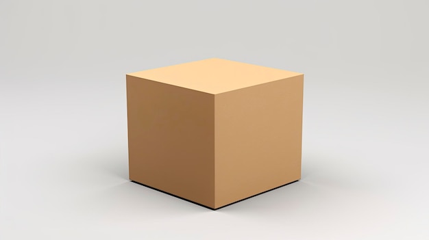 A cardboard box sitting on top of a white surface