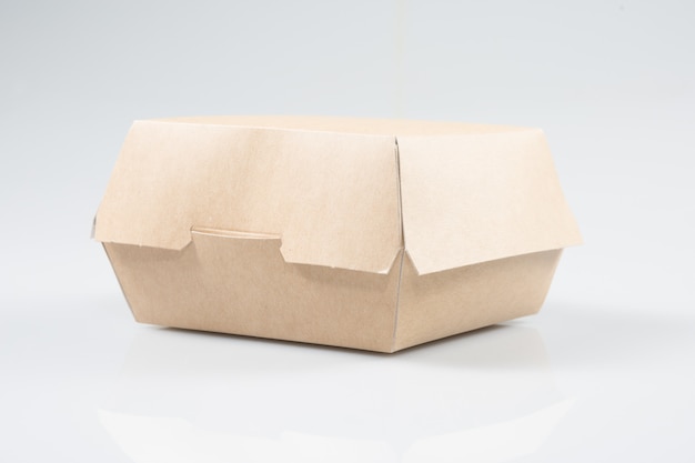 Cardboard box to slide burgers or sandwiches