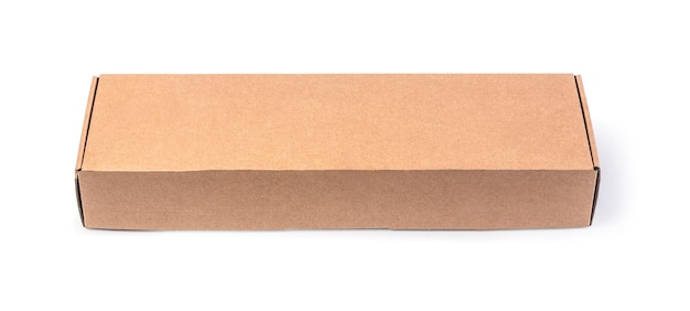 cardboard box on a white background with clipping path