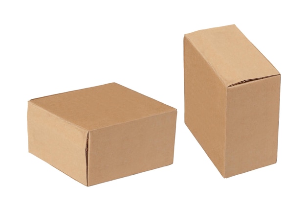 cardboard box on white background