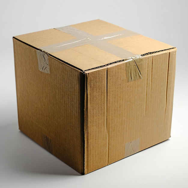 Cardboard box on a white background