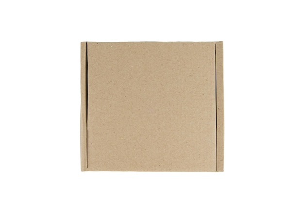 Cardboard box on white background