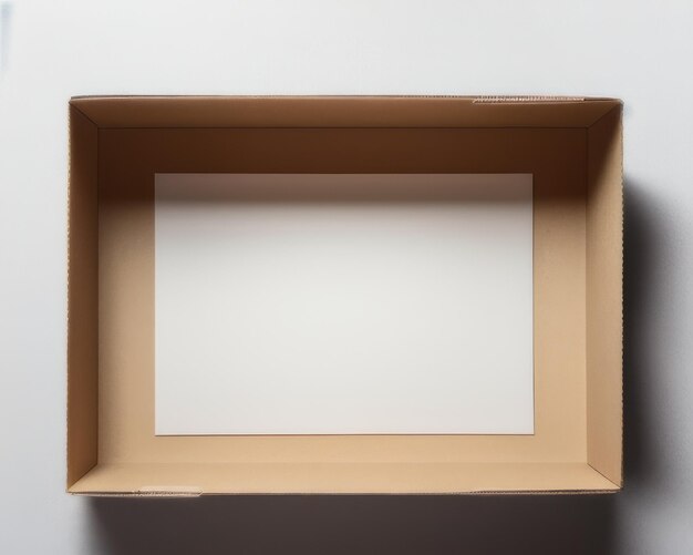 A cardboard box with a blank white background that says " the word " on it "