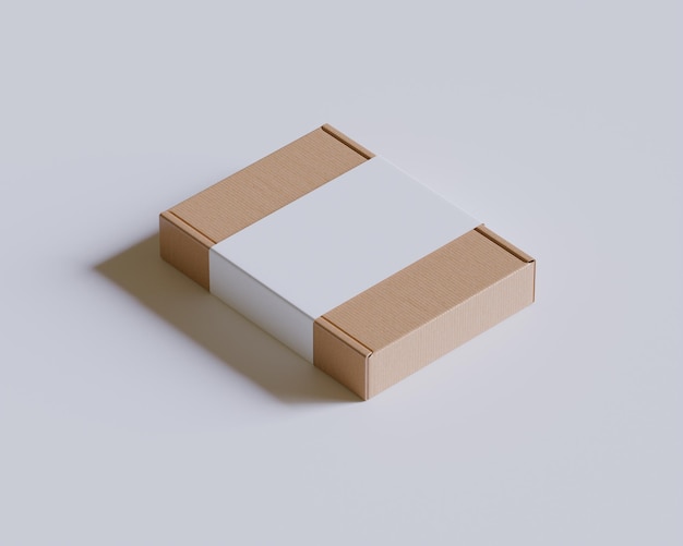 a cardboard box with a white plastic cover that says quot square quot on the bottom
