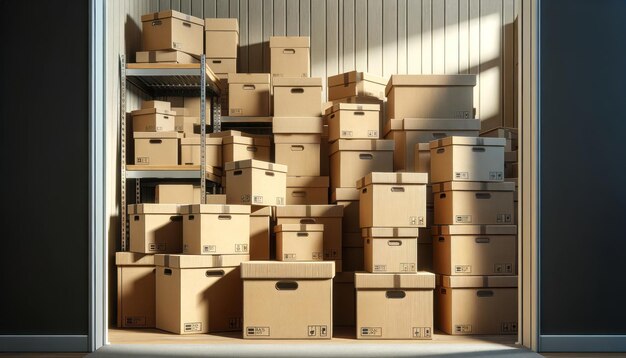 Premium AI Image | Cardboard Boxes 2