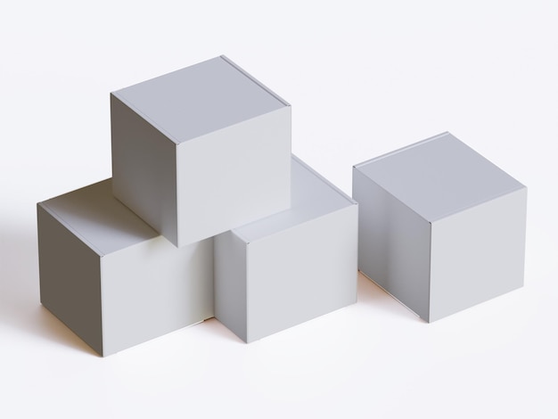 カートボックスのプレゼント 3D レンダリングイラスト