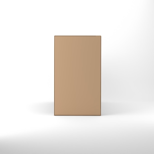 Photo cardboard cake box side view isolated in white background