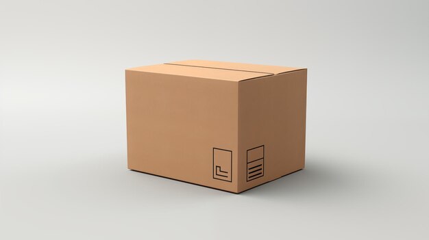 cardboard carton box isolated