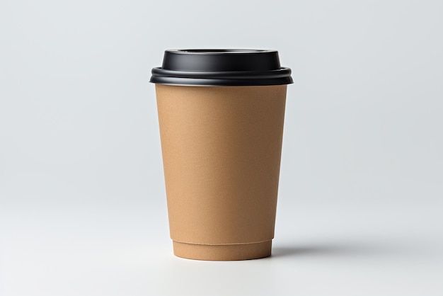 A cardboard coffee cup