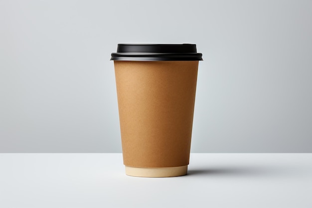 A cardboard coffee cup