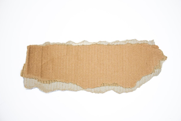 Cardboard piece isolated on white background