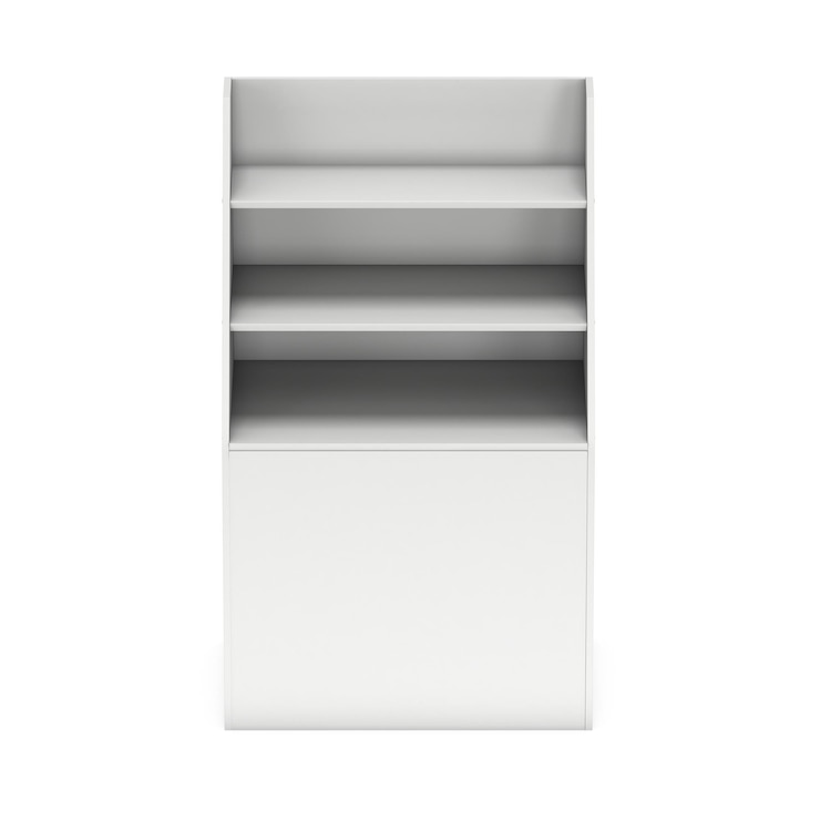 Photo cardboard retail shelves rack