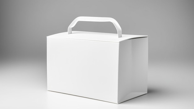 Cardboard takeaway box with a handle