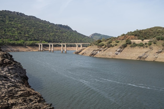 Cardenal bridge over Tagus river National Park of Monfrague