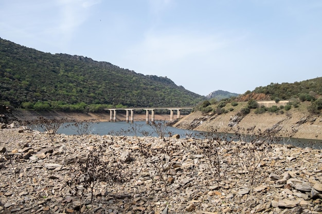 Cardenal bridge over Tagus river National Park of Monfrague