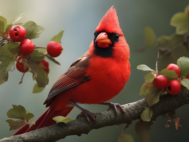 Cardinal on a branch