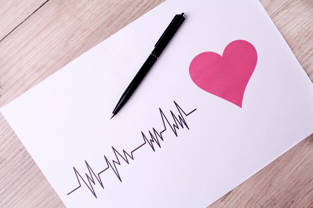 Cardiogram. ECG shows the heart beat