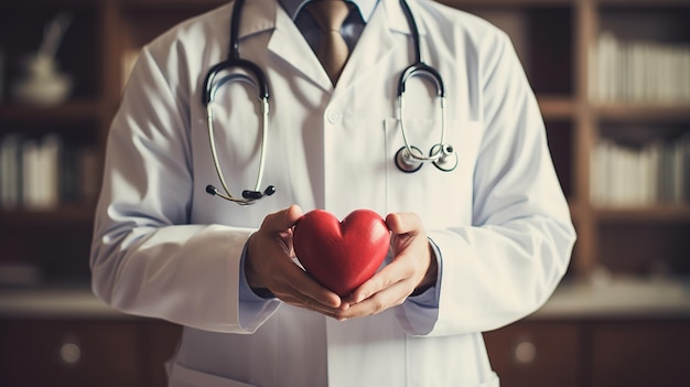 Cardiologist with Heart Symbol and Stethoscope