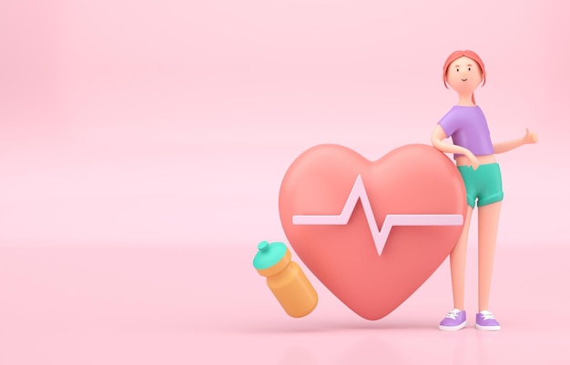 Cardiotraining 3D render