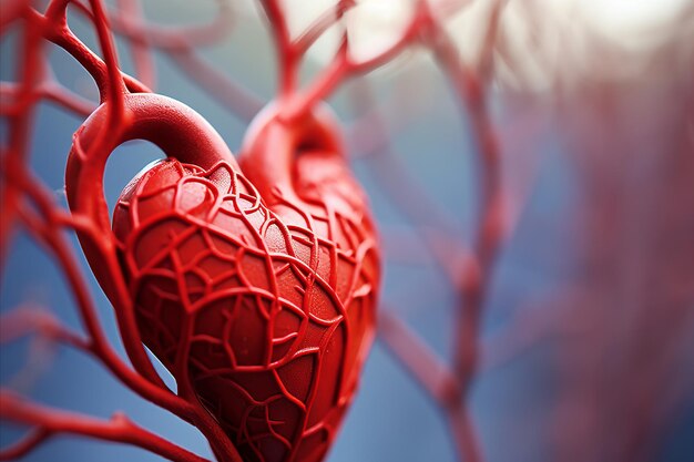 Photo cardiovascular system anatomical structure and function of the heart and blood vessels