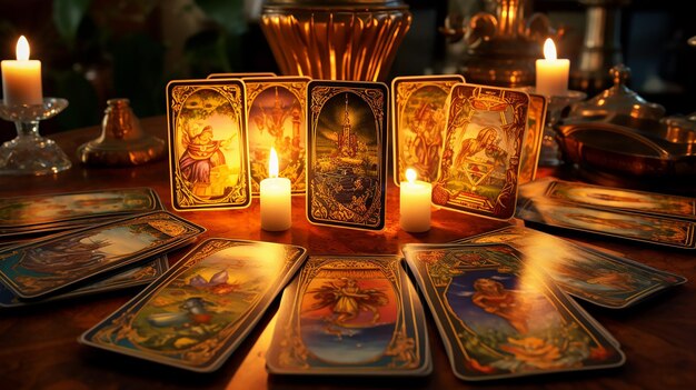 The cards of tarot Ultra Realistic High definition 8K