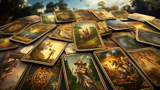 The cards of tarot Ultra Realistic High definition 8K